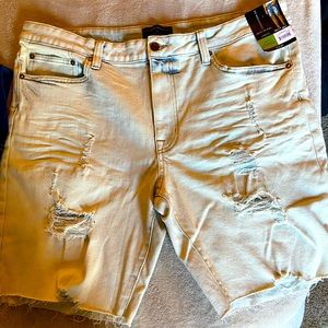 Mens stretch Jean shorts